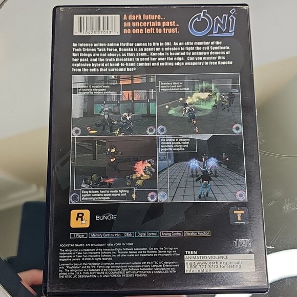 Oni (Sony PlayStation 2, 2001) PS2 - Tested w/Manual Rockstar - Picture 13 of 16